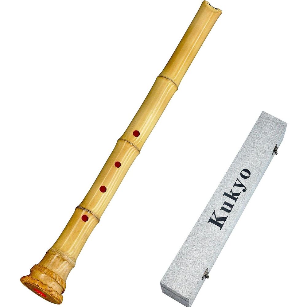 Japanese Zen Shakuhachi Pentatonic end-blown flute with natura bell root1.8 feet